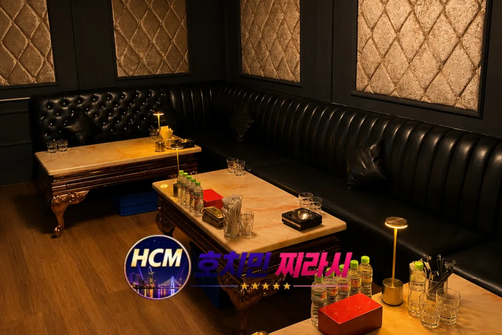 호치민 라로얄 가라오케 룸 분위기입니다.